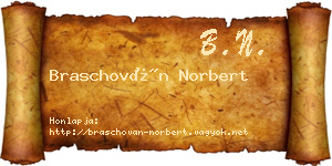 Braschován Norbert névjegykártya